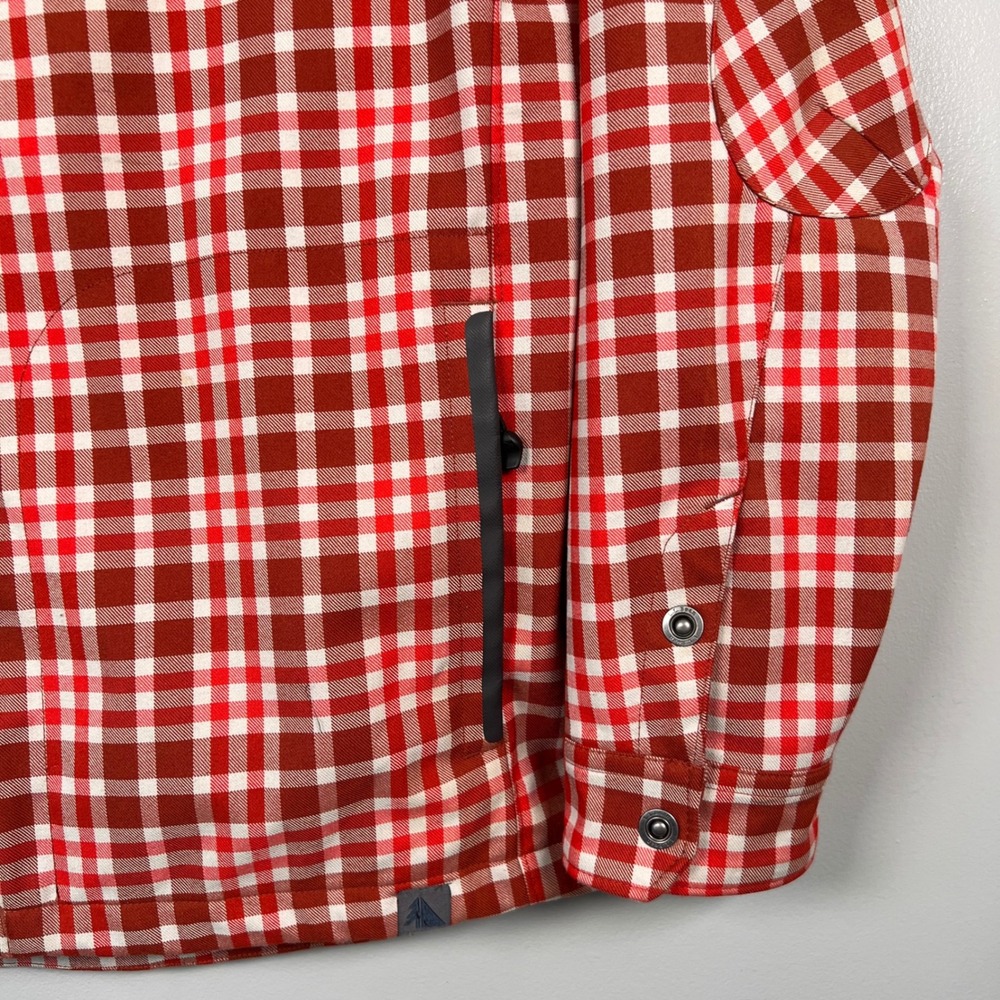 LL Bean Traverse Soft Shell Jacket Mens XL Tall Zip Button Plaid Outdoor *read - Picture 2 of 10